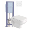 Pack WC suspendu sans bride DURAVIT D-code + bâti support SIAMP + plaque