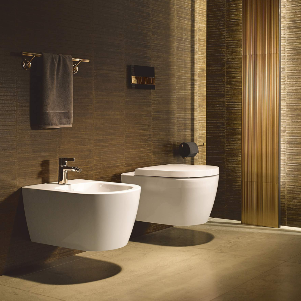 Pack WC suspendu sans bride DURAVIT Me by Starck + bâti support SIAMP + plaque