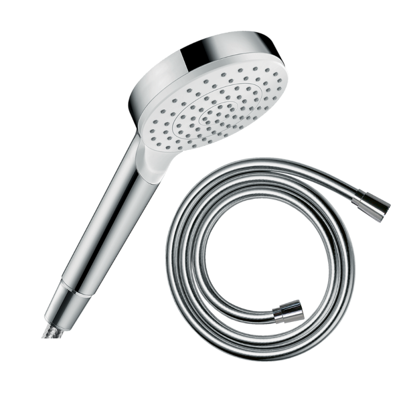 Pommeau de douche HANSGROHE Crometta + Flexible Isiflex 160 cm chromé
