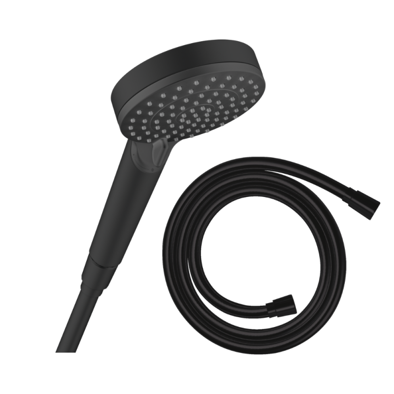 Pommeau de douche HANSGROHE Vernis Blend + Flexible Isiflex 160 cm noir mat
