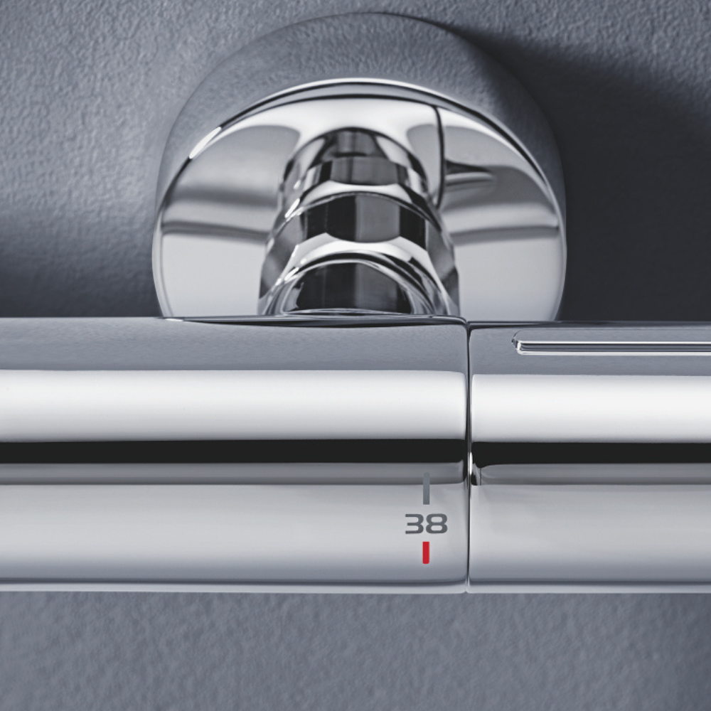 zoom butée grohe safestop mitigeur thermostatique mural pour baignoire Precision Get GROHE 