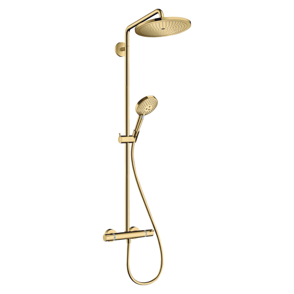 Colonne de douche thermostatique HANSGROHE Croma Select S 280 aspect doré poli
