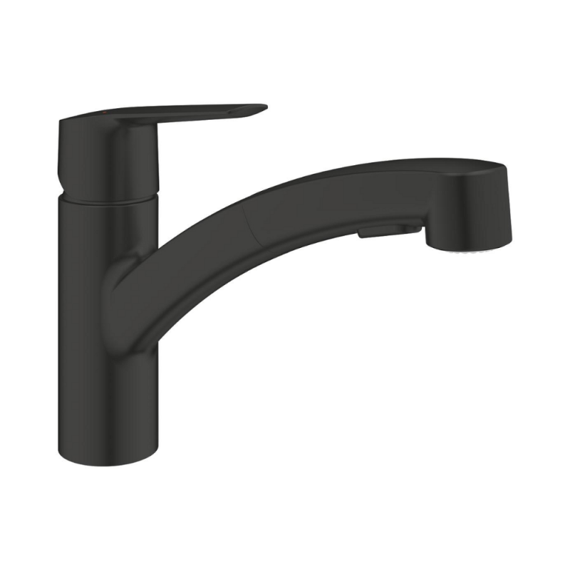 Robinet de cuisine avec douchette GROHE Start noir mat avec ou sans ses accessoires | Batinea