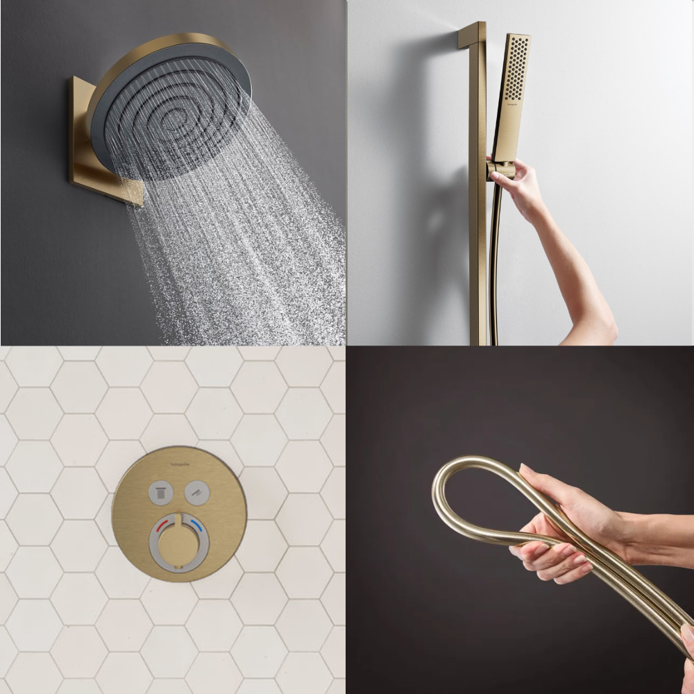Colonne de douche encastrée thermostatique HANSGROHE ShowerSelect S Douche de tête Pulsify S Flexible Isiflex Douchette Pulsify 
