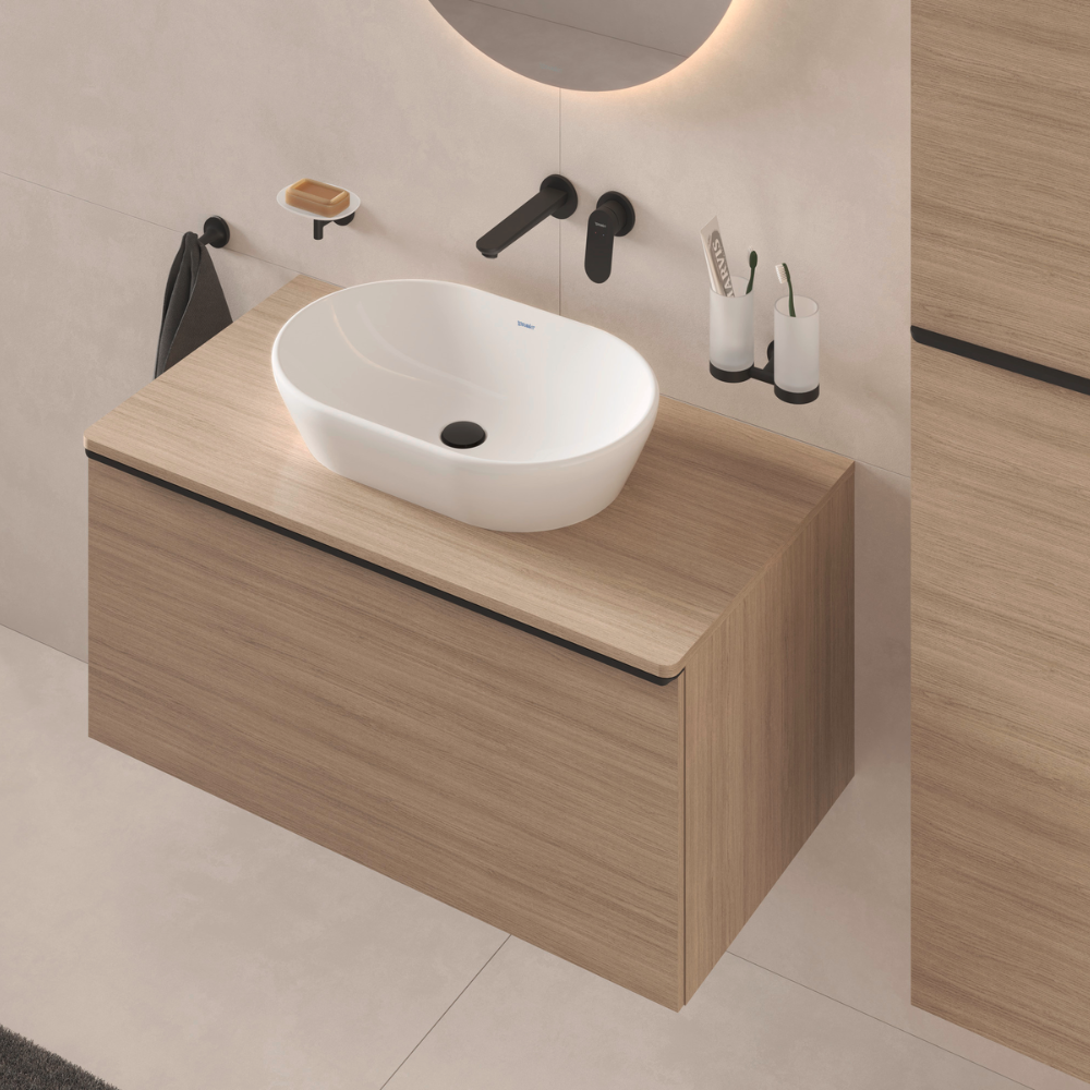 Ambiance Mitigeur lavabo encastré DURAVIT Wave noir mat