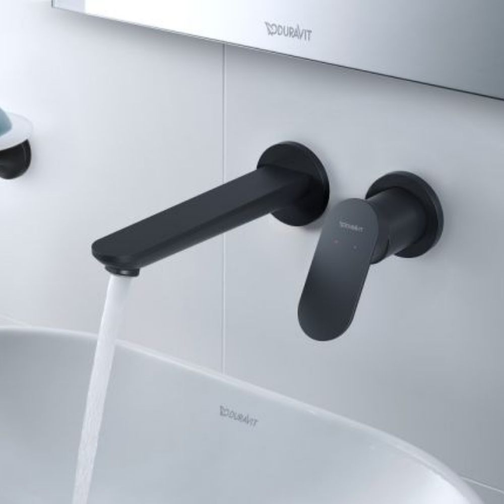 Mitigeur lavabo encastré DURAVIT Wave noir mat ambiance