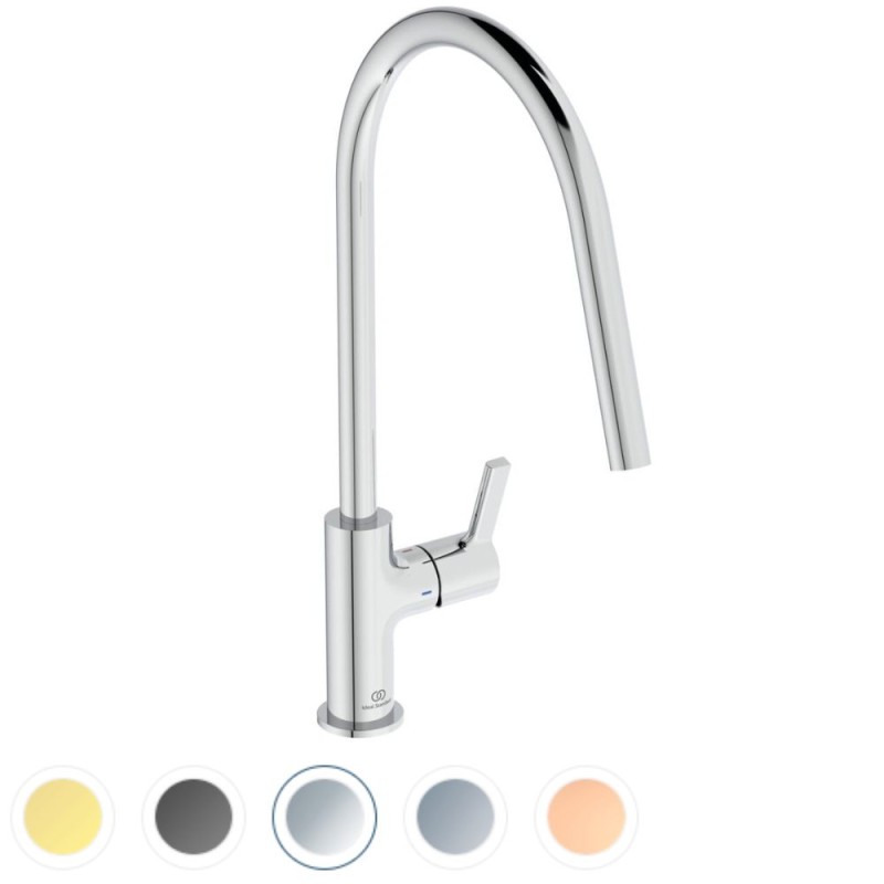 Robinet de cuisine IDEAL STANDARD Gusto rond chrome
