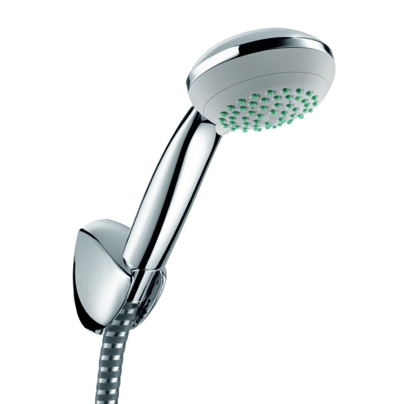 Ensemble support mural et douchette Vario avec flexible de douche 160 cm chromé Hansgrohe Crometta 85