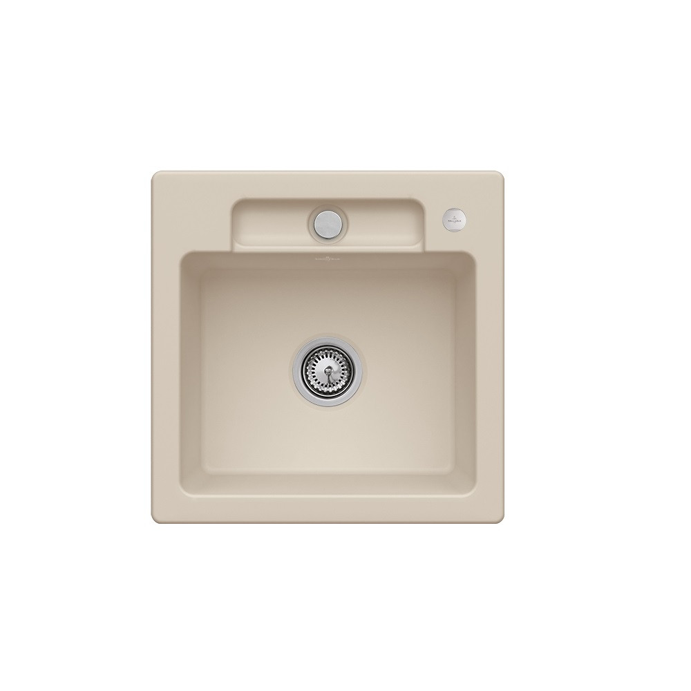 Evier 1 bac VILLEROY ET BOCH Siluet 50 S Almond CeramicPlus