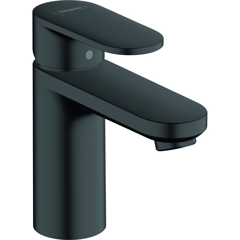 Mitigeur lavabo HANSGROHE Vernis Blend 100 Noir mat avec tirette et vidage synthétique
