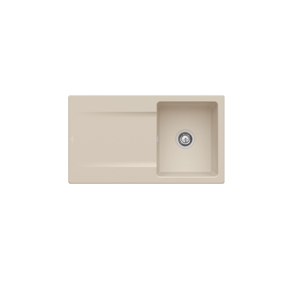 Evier 1 bac VILLEROY ET BOCH Siluet 50 Almond CeramicPlus