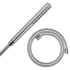 Pommeau de douche HANSGROHE Pulsify S 100 EcoSmart chromé + flexible de douche HANSGROHE Designflex 125 cm chromé