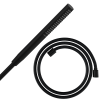 Pommeau de douche HANSGROHE Pulsify S 100 EcoSmart noir mat + flexible de douche HANSGROHE Designflex 125 cm noir mat