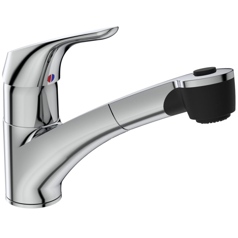 Robinet cuisine IDEAL STANDARD Cerasprint douchette exctractible chrome | Batinea
