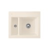 Evier 1 cuve et demi VILLEROY ET BOCH Subway 60 XM 62 x 51 cm sans egouttoir Creme CeramicPlus