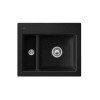 Evier 1 cuve et demi VILLEROY ET BOCH Subway 60 XM 62 x 51 cm sans egouttoir Chromite CeramicPlus