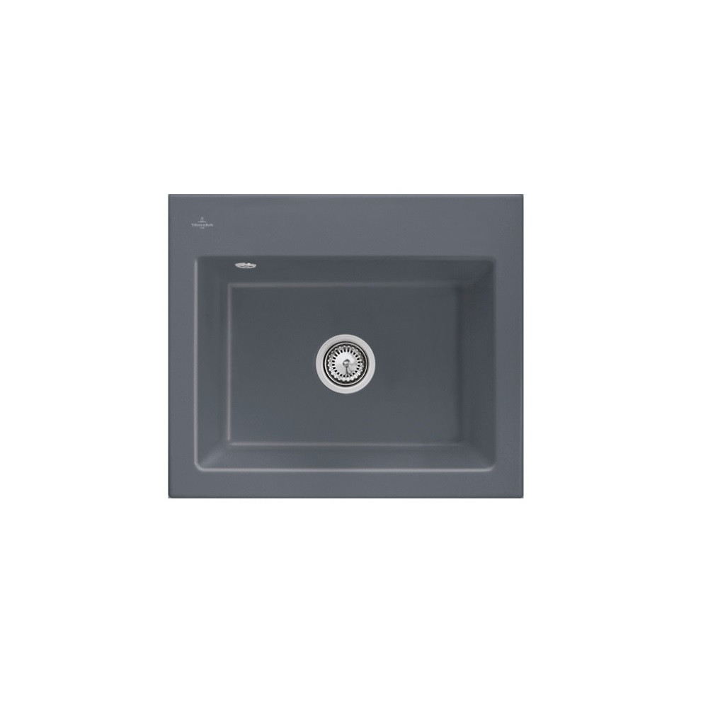 Evier VILLEROY ET BOCH Subway 60 S 60 x 51cm sans egouttoir Graphite CeramicPlus