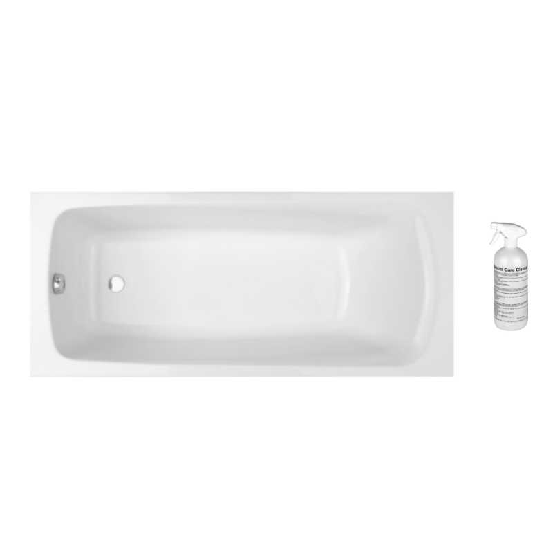 E6115-00_E60300-NF lot baignoire droite 170 X 75 JACOB DELAFON Brive acrylique + nettoyant