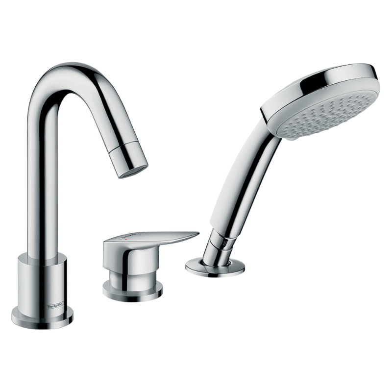 mitigeur bain douche 3 trous HANSGROHE Logis chromé