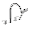 Mélangeur bain douche 4 trous HANSGROHE Vernis Shape chromé