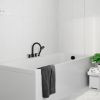 Ambiance mélangeur bain douche 4 trous HANSGROHE Vernis Shape noir mat + corps d'encastrement