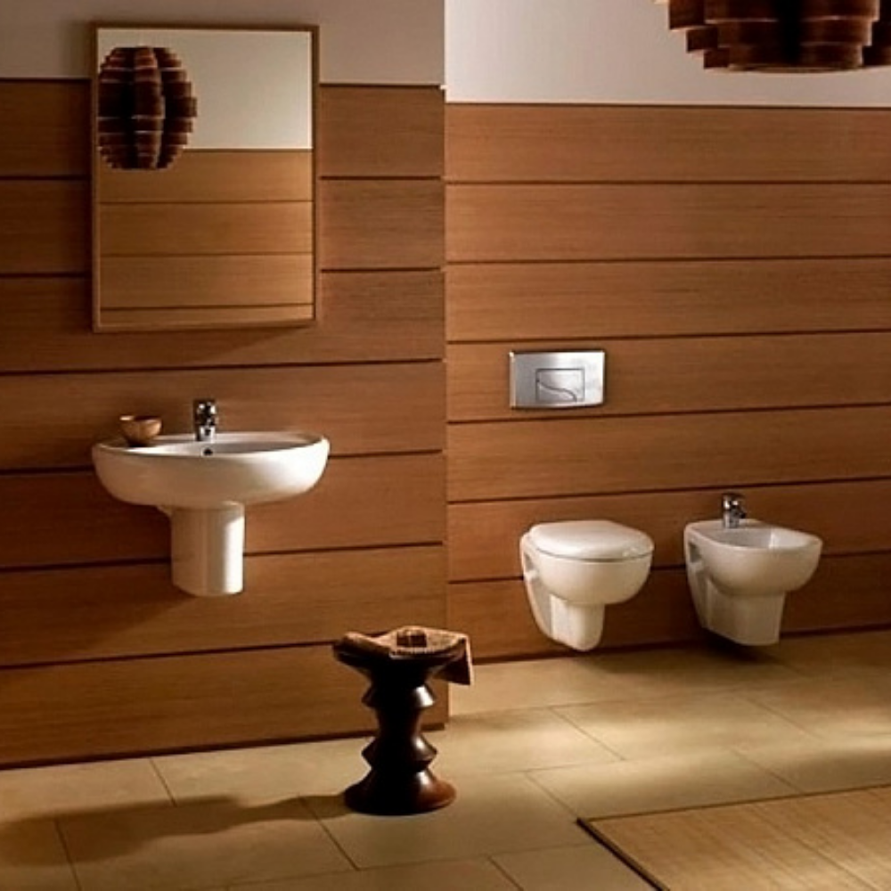 Pack WC suspendu JACOB DELAFON Brive semi caréné + bâti-support + plaque