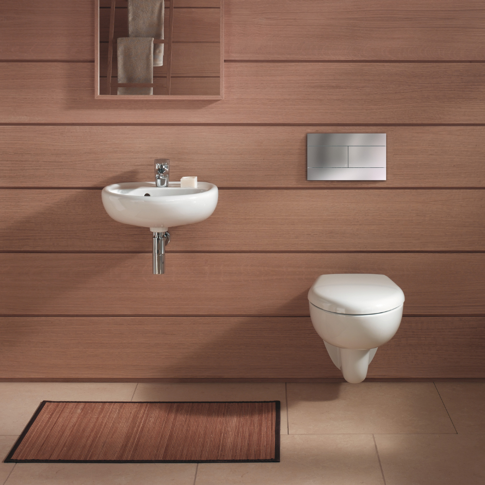 Pack WC suspendu JACOB DELAFON Brive semi caréné + bâti-support + plaque