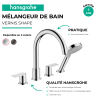 Avantages Mélangeur bain douche 4 trous HANSGROHE Vernis Shape chromé