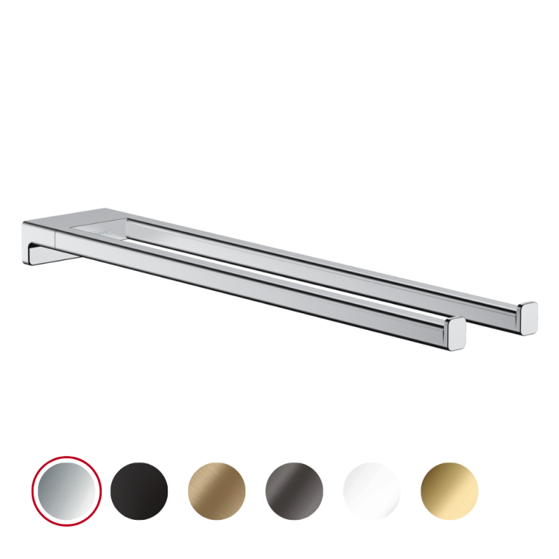 Porte-serviettes double branche 450 mm Hansgrohe AddStoris