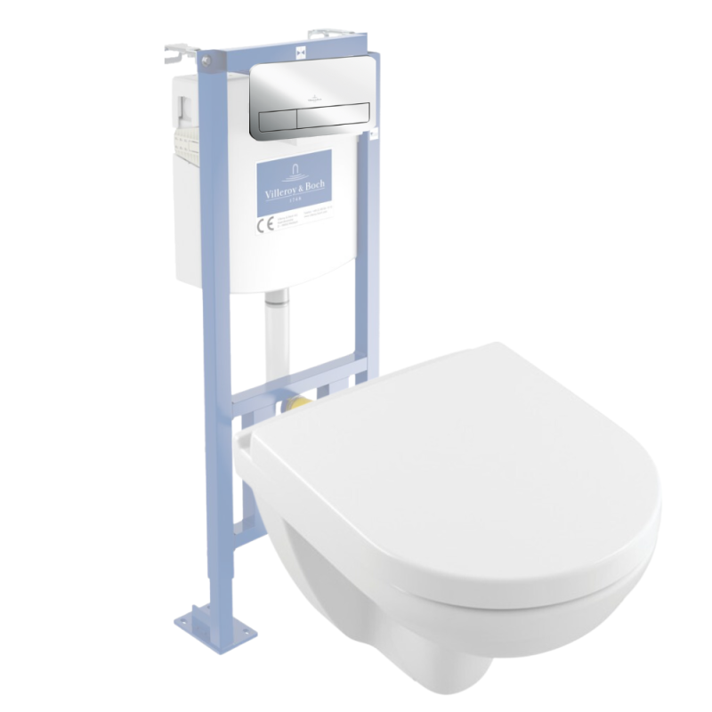 Pack wc suspendu sans bride compact Villeroy et Boch O Novo