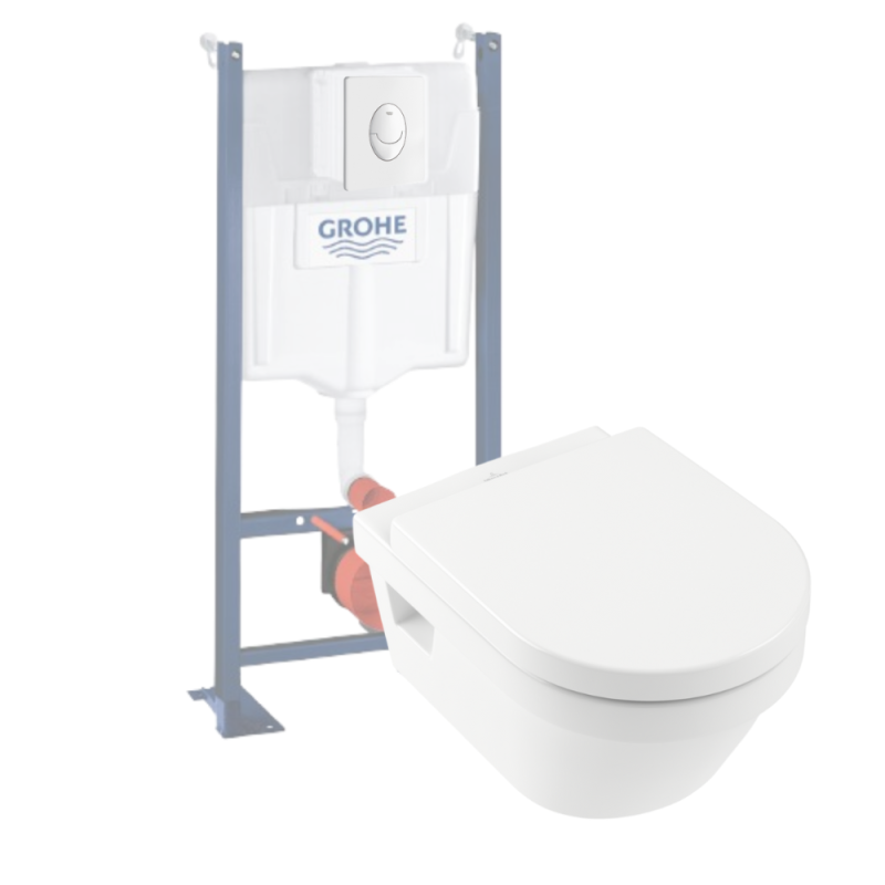 Pack WC suspendu sans bride VILLEROY ET BOCH Architectura  | Batinea