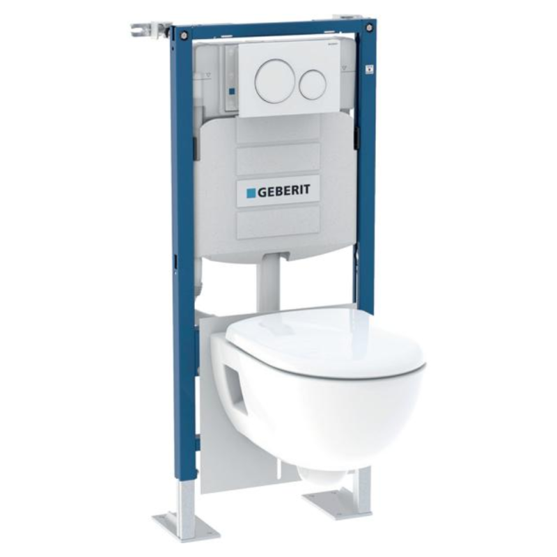 Pack WC suspendu sans bride GABERIT Duofix + Bati support + plaque | Batinea