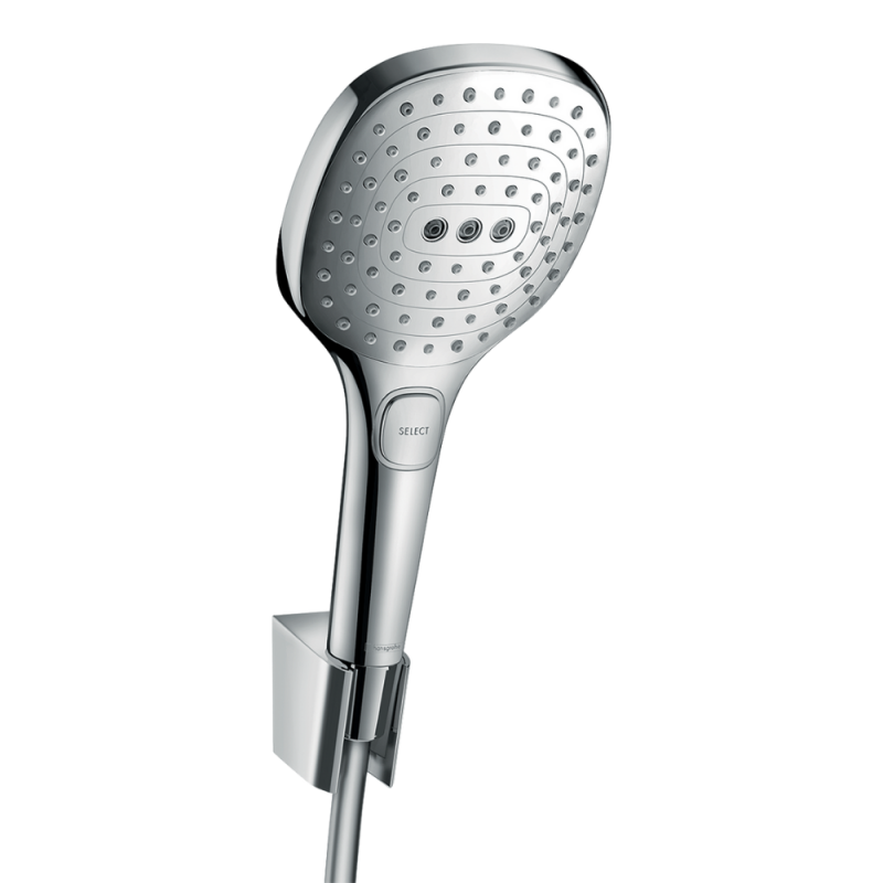 Pommeau de douche HANSGROHE Raindance Select E 3 jets + flexible + support