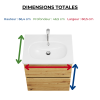 Pack meuble de salle de bain simple vasque BURGBAD Joline + colonne salle de bain