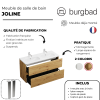 Pack meuble de salle de bain double vasque 120 cm BURGBAD Joline + colonne