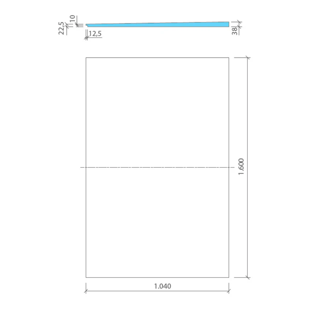 Panneau pré-penté WEDI Fundo Flex 1040 1600