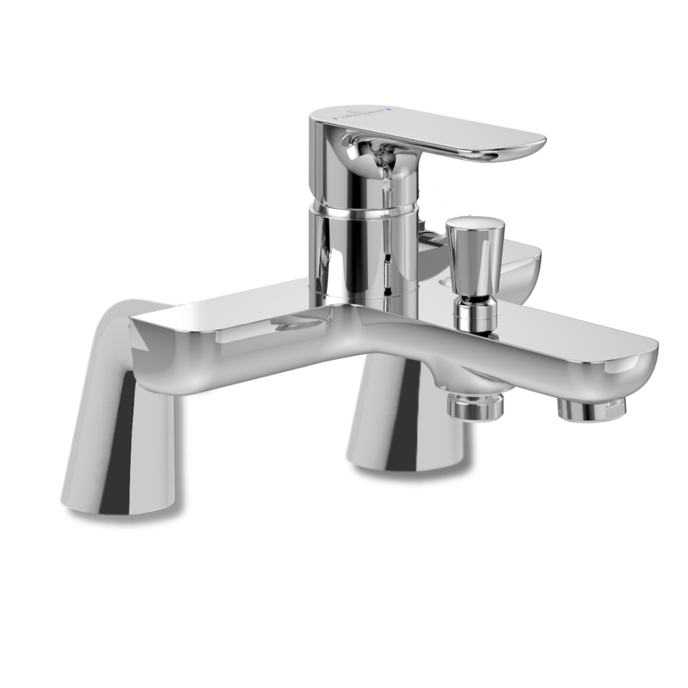 Mitigeur baignoire mécanique VILLEROY ET BOCH O novo avec colonnettes
