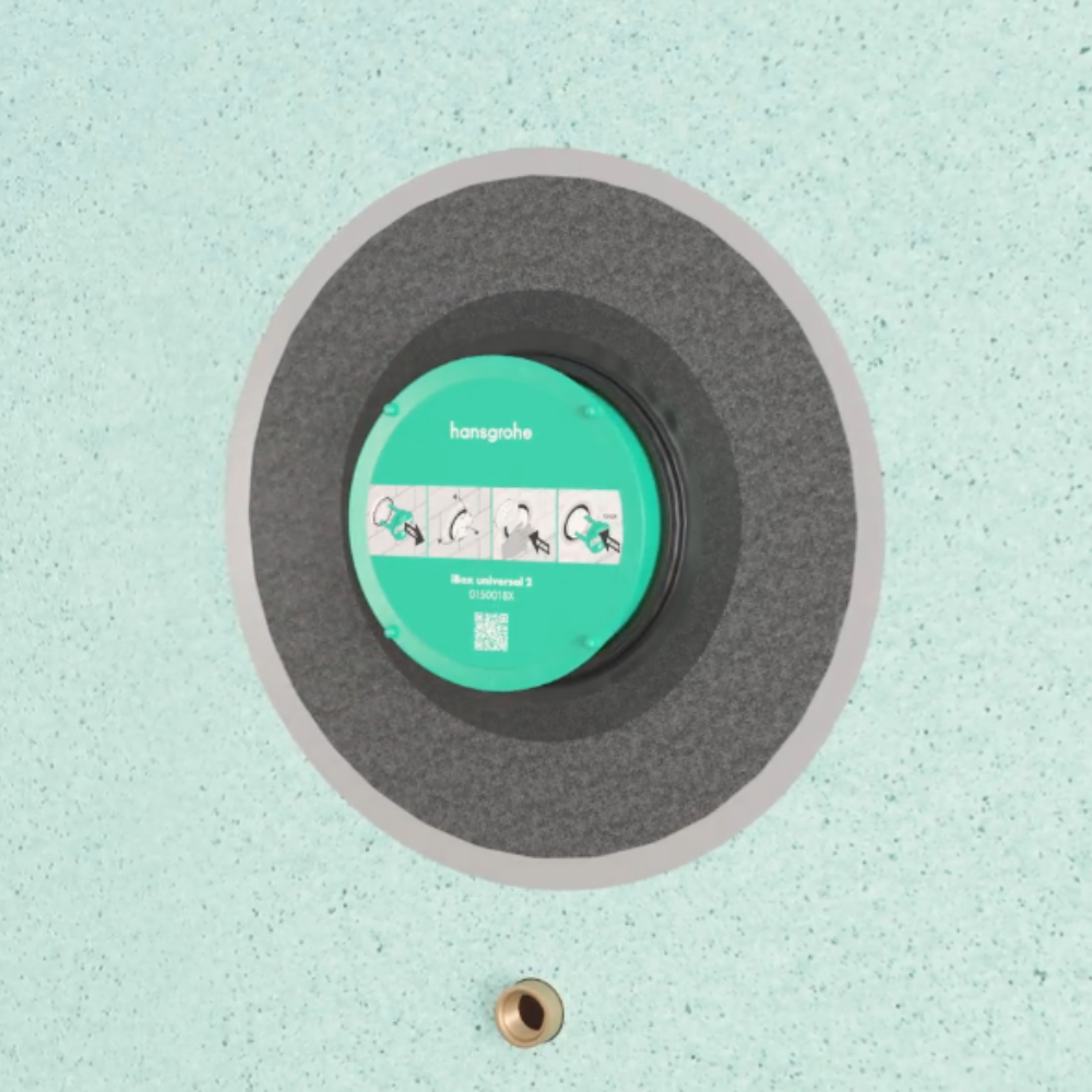 Démonstration de la natte du Corps d'encastrement HANSGROHE iBox universal 2