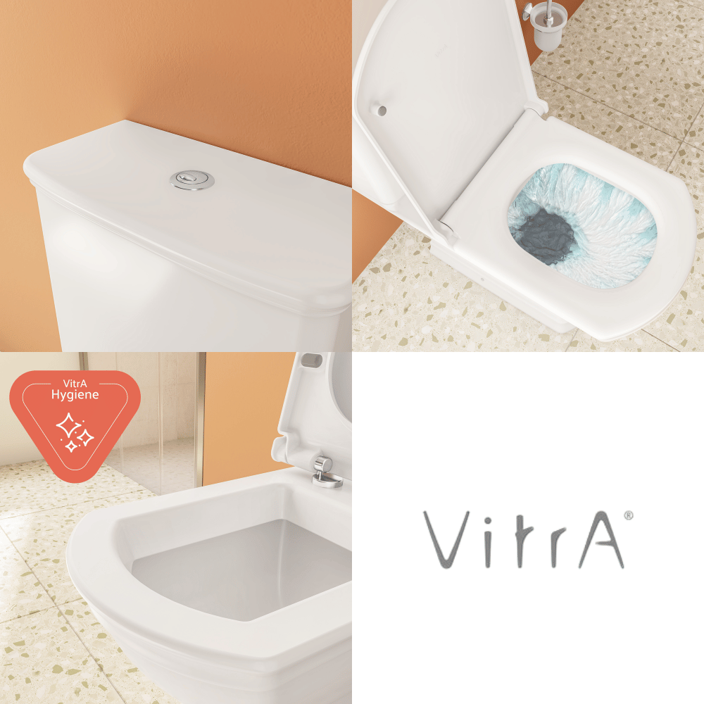 Caractéristiques WC à poser VITRA Valarte + abattant Blanc