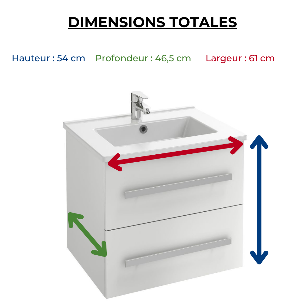 Meuble simple vasque JACOB DELAFON Ola Up
