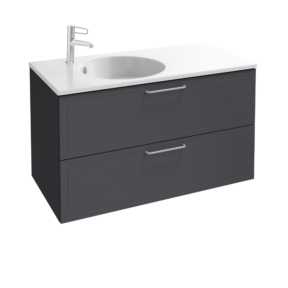 Meuble simple vasque 60 cm JACOB DELAFON Odéon Rive Gauche gris anthracite