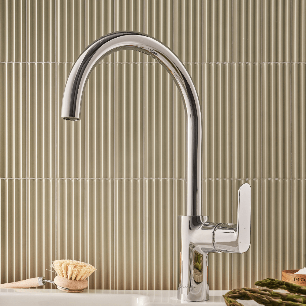 Robinet cuisine JACOB DELAFON July+ col de cygne et orientable