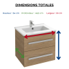 Pack meuble vasque JACOB DELAFON Ola Up + colonne + miroir + spot
