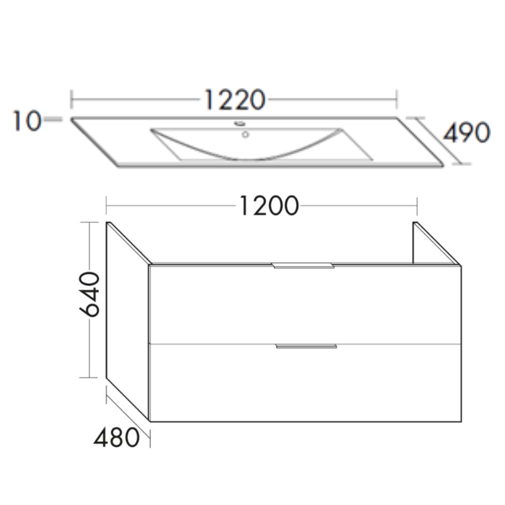 Pack meuble vasque BURGBAD Olena + miroir + colonne