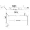 Pack meuble vasque BURGBAD Olena + miroir + colonne