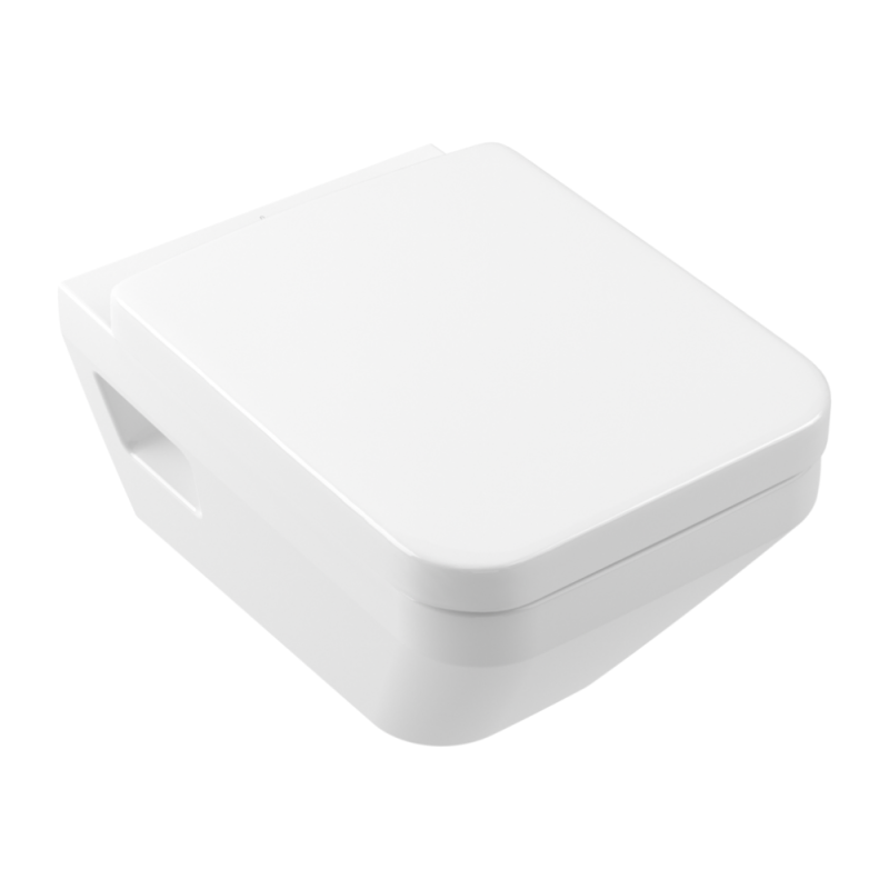 WC suspendu sans bride VILLEROY ET BOCH Architectura Twistflush [e³] rectangle avec abattant