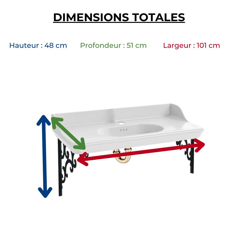 Pack Plan vasque suspendu JACOB DELAFON Cléo 1889