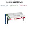 Pack plan vasque suspendu 3 trous JACOB DELAFON Cléo 1889