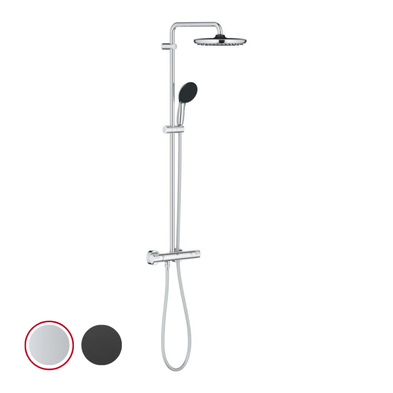 Colonne de douche thermostatique GROHE Vitalio Start System deux colris dispo