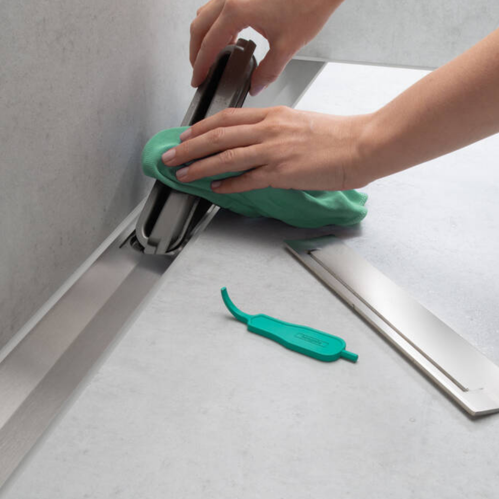 Caniveau de douche HANSGROHE RainDrain Flex 90 + Corps encastré | Batinea